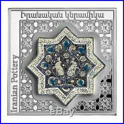 Persian Pottery Vase 1oz 1000Dram Silver Coin Armenia 2018 Ceramics of the World