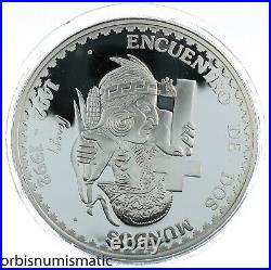 Peru 1 Nuevo Sol 1991 Meeting Of 2 Worlds Silver Proof Ibero American Coin Zg125