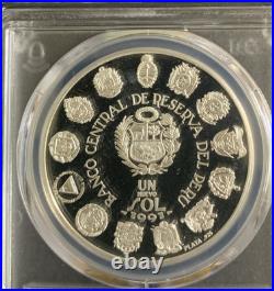 Peru 1991 1 Sol / Meeting of Two Worlds / KM302/ PCGS PR69DCAM/ Superb Gem Coin