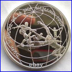 Peru 2004 World Cup New Sole Silver Coin, Proof