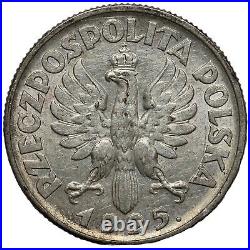 Poland 1925 (London) Dot 1 Zloty Y# 15 World Silver Coin Rare