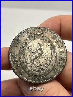 RARE 1804 Silver Dollar 5 Shilling Bank of England Crown! Rare World Coin