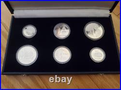 RARE 1986 MEXICO World Cup Football Soccer 0.925 Silver Proof Set of 6 Coins RARE 1986 MEXICO World Cup Football Soccer 0.925 Silver Proof Set of 6 Coins