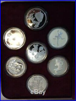 RAREDisney around the world number 1-7 complete set 1oz pure silver