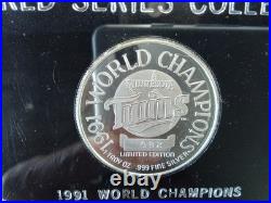 Rare 1 of 500'91 MN Twins World Seies Collectors Set, 7x1 Troy Oz Coins, Sealed