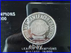 Rare 1 of 500'91 MN Twins World Seies Collectors Set, 7x1 Troy Oz Coins, Sealed