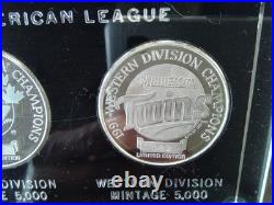 Rare 1 of 500'91 MN Twins World Seies Collectors Set, 7x1 Troy Oz Coins, Sealed