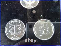 Rare 1987 MN Twins World Seies Collectors Set, 7x1 Troy Oz Coins, 7 oz's Total