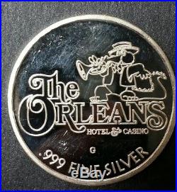 Rare 2 Oz. The Orleans Las Vegas. 999 Silver Global Mint Limited #177 Gator Coin