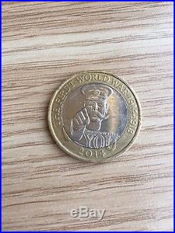 Rare sterling silver 2 pound coin World War 1 Your Country Needs You 2014