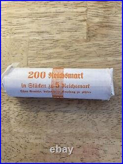 Roll Of 40x (200?) Reichsmark WW2 Third Reich 90% Silver 5 Mark Coins