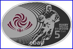 Rugby World Cup Japan 2019 Collector Coin Silver Proof GEORGIA 5 Lari Sport