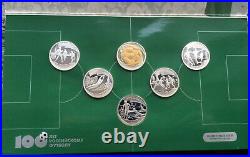 Russia 1997 World Cup Rouble Mint Set of 5 Silver Coins, Proof