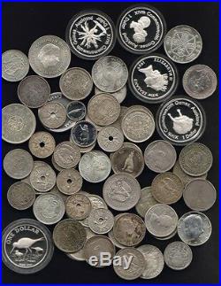 SILVER World Coins (assorted) 20oz actual SILVER content