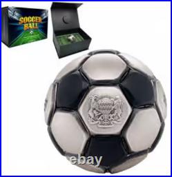 SOCCER BALL (WORLD CUP) 2022 30 Gram Pure Silver Antiqued Spherical Coin CHAD SOCCER BALL (WORLD CUP) 2022 30 Gram Pure Silver Antiqued Spherical Coin CHAD