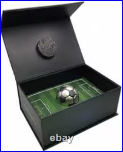SOCCER BALL (WORLD CUP) 2022 30 Gram Pure Silver Antiqued Spherical Coin CHAD SOCCER BALL (WORLD CUP) 2022 30 Gram Pure Silver Antiqued Spherical Coin CHAD