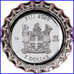 SRI LANKA COCA COLA BOTTLE CAP GLOBAL EDITION 2020 6 Gram $1 Silver Coin FIJI