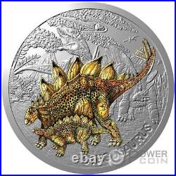 STEGOSAURUS Prehistoric World 1 Oz Silver Coin 1$ Niue 2024