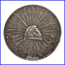 Scarce 1834 Mexico 8 Reales World Silver Coin Do RM Xf Possible Overdate Durango