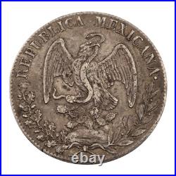 Scarce 1834 Mexico 8 Reales World Silver Coin Do RM Xf Possible Overdate Durango