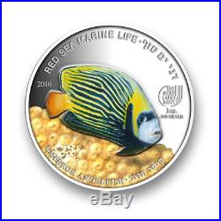 Sea world red sea 2016 Emperor Angelfish 1oz. 999 Silver Coin Holy Land