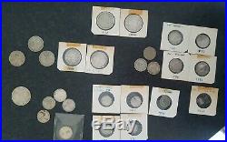 Selection Of 26 World Silver Coins 1834 1966 (50% 92.5% pure)