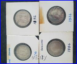 Selection Of 26 World Silver Coins 1834 1966 (50% 92.5% pure)
