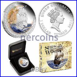 Ships that Changed the World 2011-2012 Tuvalu $1 Pure Silver Coins Full Set of 5