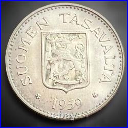 Silver 200 Markkaa 1959 Finland Uncirculated World Coin