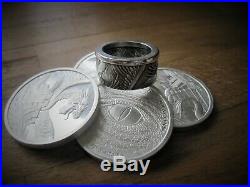 Silver COIN RING THE AZTEC DRAGON WORLD OF DRAGON