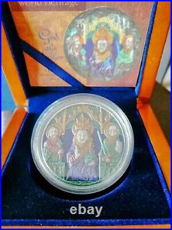 Silver Coin 2 Oz. 999 5 Dollars 2014 World Heritage, God the Father