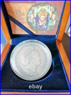 Silver Coin 2 Oz. 999 5 Dollars 2014 World Heritage, God the Father