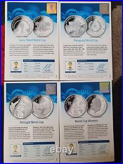 Silver Coins Fifa 2014 World Cup Brazil- A Set 12 Coins Of Different Countries