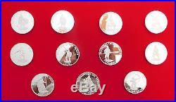 Silver Congo 2009 10 Fr coins, 11 Warriors of The World Collection