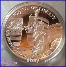 Silver Gold Coin Statue of Liberty Certificated Enlightening the world 2 coins