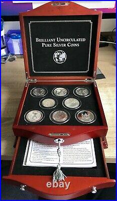 Simply Coins 2015 PURE SILVER 1OZ COINS OF THE WORLD IN LOVELY BOX WITH COAS