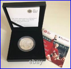 Simply Coins 2016 SILVER PROOF ALDERNEY WORLD CUP 5 FIVE POUND COIN 1966