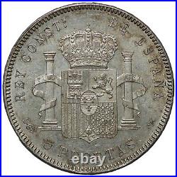 Spain 1899-SG V 5 Pesetas Alfonso XIII 3rd Portrait KM# 707 World Silver Coin