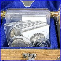 Stacker Handcrafted Treasures Chest Filled with US Silver & World Silver Coins