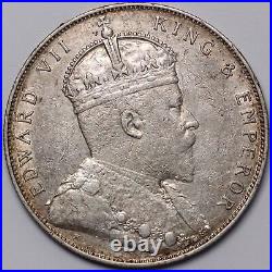 Straits Settlements 1907 One Dollar Edward VII KM#26 World Silver Coin