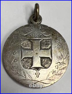 Swiss Love Token 1844 Large World Silver Coin Pendent