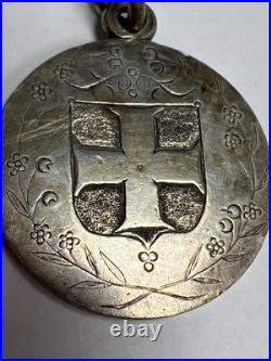 Swiss Love Token 1844 Large World Silver Coin Pendent