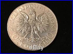 T2 World Coin Poland 1933 Silver 10 Zloty Traugutt. SELLER Paid Insurance & S/H