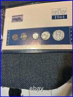 THE WORLD WAR ll COIN & STAMP COLLECTION SILVER IS 90% SEE MY NOTES IN COND