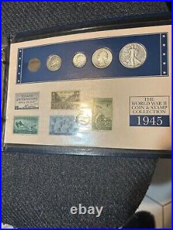 THE WORLD WAR ll COIN & STAMP COLLECTION SILVER IS 90% SEE MY NOTES IN COND