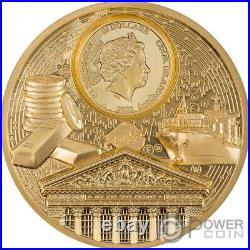 TRADE MAKES THE WORLD GROW Gilded 2 Oz Silver Coin 10$ Cook Islands 2022