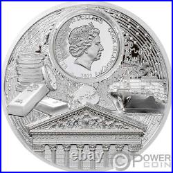 TRADE MAKES THE WORLD GROW Time Flies 2 Oz Silver Coin 10$ Cook Islands 2022