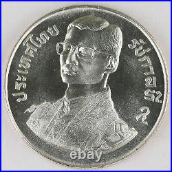 Thailand BE 2521 1978 150 Baht Silver Coin GEM BU World Orchid Conference Y#123