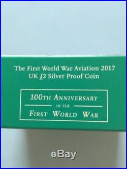 The 1st World War Aviation 2017 UK £2 Silver Proof Coin
