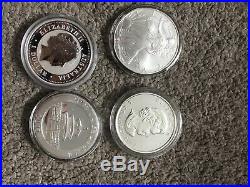 The 2007 World Famous Silver Coin Collection. 4 Coins In Case